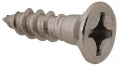Value Collection - #10, 3/4" OAL, Phillips Drive, Flat Head Wood Screw - Stainless Steel, Grade 18-8 - Exact Industrial Supply