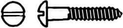 Value Collection - #5, 3/4" Length Under Head, Slotted Drive, Round Head Wood Screw - Zinc Plated Steel, Grade 2 - Exact Industrial Supply