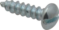 Value Collection - #10, 3/4" Length Under Head, Slotted Drive, Round Head Wood Screw - Zinc Plated Steel, Grade 2 - Exact Industrial Supply