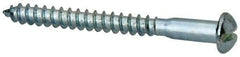 Value Collection - #10, 2" Length Under Head, Slotted Drive, Round Head Wood Screw - Zinc Plated Steel, Grade 2 - Exact Industrial Supply