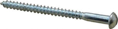 Value Collection - #10, 2-1/2" Length Under Head, Slotted Drive, Round Head Wood Screw - Zinc Plated Steel, Grade 2 - Exact Industrial Supply