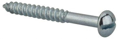 Value Collection - #12, 2" Length Under Head, Slotted Drive, Round Head Wood Screw - Zinc Plated Steel, Grade 2 - Exact Industrial Supply