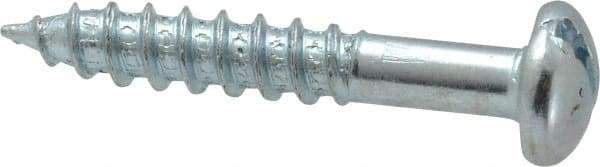 Value Collection - #14, 1-1/2" Length Under Head, Slotted Drive, Round Head Wood Screw - Zinc Plated Steel, Grade 2 - Exact Industrial Supply