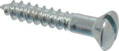 Value Collection - #5, 3/4" Length Under Head, Slotted Drive, Oval Head Wood Screw - ASME B18.6.1, Zinc Plated Steel, Grade 2 - Exact Industrial Supply