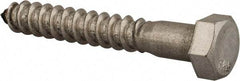 Value Collection - 3/8" Screw, 2-1/2" Length Under Head, Stainless Steel, Hex Head Lag Screw - Grade 18-8, Uncoated - Exact Industrial Supply