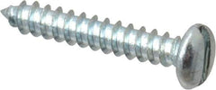 Value Collection - #2 Pan Head Slotted Sheet Metal Screw - Steel, 1/2" Length Under Head, Grade 2 - Exact Industrial Supply