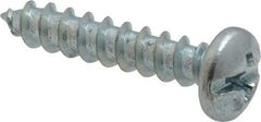 Value Collection - #10 Pan Head Slotted Phillips Sheet Metal Screw - Steel, 1" Length Under Head, Grade 2 - Exact Industrial Supply