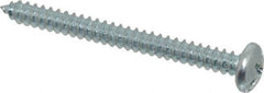 Value Collection - #10 Pan Head Slotted Phillips Sheet Metal Screw - Steel, 2" Length Under Head, Grade 2 - Exact Industrial Supply