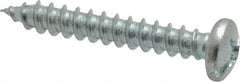Value Collection - #12 Pan Head Slotted Phillips Sheet Metal Screw - Steel, 1-1/2" Length Under Head, Grade 2 - Exact Industrial Supply