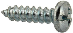 Value Collection - #14 Pan Head Slotted Phillips Sheet Metal Screw - Steel, 1" Length Under Head, Grade 2 - Exact Industrial Supply