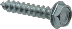 Value Collection - #10 Hex Washer Head Sheet Metal Screw - Steel, 1" Length Under Head, Grade 2 - Exact Industrial Supply