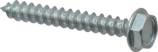 Value Collection - #10 Hex Washer Head Sheet Metal Screw - Steel, 1-1/2" Length Under Head, Grade 2 - Exact Industrial Supply