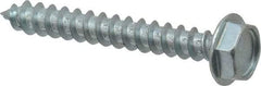 Value Collection - #10 Hex Washer Head Sheet Metal Screw - Steel, 1-1/2" Length Under Head, Grade 2 - Exact Industrial Supply