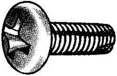 Value Collection - #4-40 UNC Thread, 5/16" Length Under Head, Phillips Drive Steel Thread Cutting Screw - Pan Head, Grade 2, Point Type F, Zinc-Plated Finish - Exact Industrial Supply