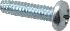 Value Collection - #10-24 UNC Thread, 3/4" Length Under Head, Phillips Drive Steel Thread Cutting Screw - Pan Head, Grade 2, Point Type F, Zinc-Plated Finish - Exact Industrial Supply