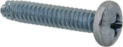 Value Collection - #10-24 UNC Thread, 1" Length Under Head, Phillips Drive Steel Thread Cutting Screw - Pan Head, Grade 2, Point Type F, Zinc-Plated Finish - Exact Industrial Supply