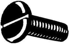 Value Collection - #4-40 UNC Thread, 3/8" Length Under Head, Slotted Drive Steel Thread Cutting Screw - Pan Head, Grade 2, Point Type F, Zinc-Plated Finish - Exact Industrial Supply