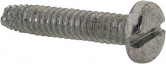 Value Collection - #10-24 UNC Thread, 1" Length Under Head, Slotted Drive Steel Thread Cutting Screw - Pan Head, Grade 2, Point Type F, Zinc-Plated Finish - Exact Industrial Supply