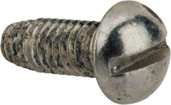 Value Collection - #10-32 UNF Thread, 1/2" Length Under Head, #2 Slotted/Phillips Drive Steel Thread Cutting Screw - Round Head, Grade 1016-1024, Point Type F, Zinc-Plated Finish - Exact Industrial Supply