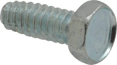 Value Collection - #10-24 UNC Thread, 1/2" Length Under Head, Hex Drive Steel Thread Cutting Screw - Hex Head, Grade 2, Point Type F, Zinc-Plated Finish - Exact Industrial Supply