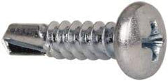 Value Collection - #10, Pan Head, Phillips Drive, 3/4" Length Under Head, #2 Point, Self Drilling Screw - Steel, Zinc-Plated Finish - Exact Industrial Supply