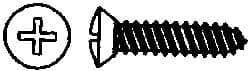 Value Collection - #10 Oval Head Phillips Sheet Metal Screw - Steel, 1/2" OAL, AISI 1016, ANSI/ASME B18.6.4, ASME B18.6.3 & SAE J933, Grade 1016-1024 - Exact Industrial Supply