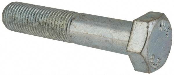 Value Collection - M12x1.25mm Metric Fine, 60mm Length Under Head Hex Head Cap Screw - Partially Threaded, Grade 8.8 Steel, Zinc-Plated Finish, 19mm Hex - Exact Industrial Supply