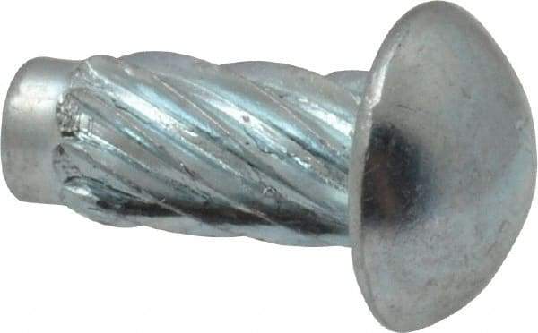 Value Collection - #12 Round Head Sheet Metal Screw - Steel, 1/2" Length Under Head, Grade 2 - Exact Industrial Supply