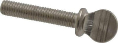 Value Collection - #10-32 Oval Shoulder Grade 18-8 Stainless Steel Thumb Screw - 1" OAL, 0.48" Head Height - Exact Industrial Supply