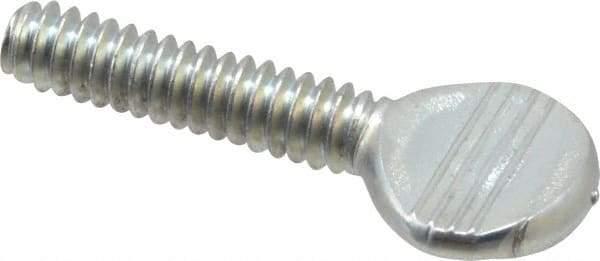 Value Collection - #10-24 Oval Shoulderless Grade 2 Steel Thumb Screw - 3/4" OAL, Zinc-Plated Finish - Exact Industrial Supply