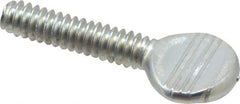 Value Collection - #10-24 Oval Shoulderless Grade 2 Steel Thumb Screw - 3/4" OAL, Zinc-Plated Finish - Exact Industrial Supply