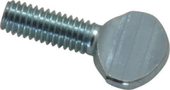 Value Collection - #10-32 Oval Shoulderless Grade 2 Steel Thumb Screw - 1/2" OAL, Zinc-Plated Finish - Exact Industrial Supply