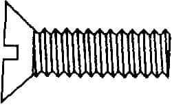 Value Collection - #10-24 UNC, 2" OAL Slotted Drive Machine Screw - Flat Head, Brass, Without Washer - Exact Industrial Supply
