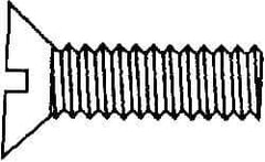 Value Collection - #10-24 UNC, 2" OAL Slotted Drive Machine Screw - Flat Head, Brass, Without Washer - Exact Industrial Supply