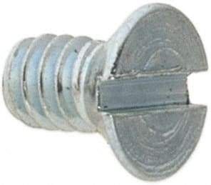 Value Collection - #3-48 UNC, 3/16" OAL Slotted Drive Machine Screw - Flat Head, Grade 2 Steel, Zinc-Plated Finish, Without Washer - Exact Industrial Supply