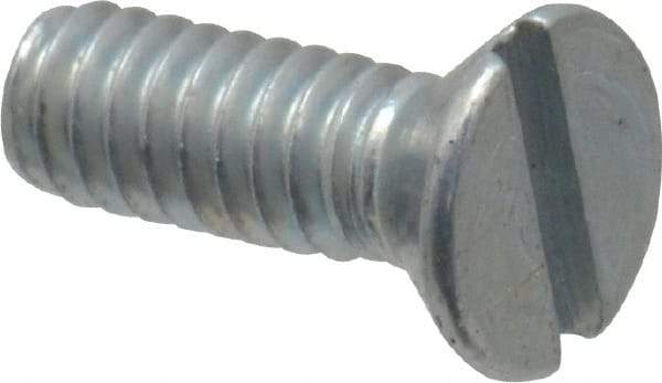 Value Collection - #3-48 UNC, 5/16" OAL Slotted Drive Machine Screw - Flat Head, Grade 2 Steel, Zinc-Plated Finish, Without Washer - Exact Industrial Supply