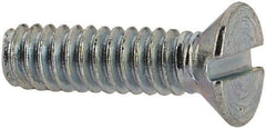 Value Collection - #3-48 UNC, 3/8" OAL Slotted Drive Machine Screw - Flat Head, Grade 2 Steel, Zinc-Plated Finish, Without Washer - Exact Industrial Supply