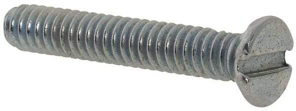 Value Collection - #3-48 UNC, 5/8" OAL Slotted Drive Machine Screw - Flat Head, Grade 2 Steel, Zinc-Plated Finish, Without Washer - Exact Industrial Supply