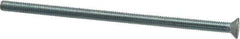 Value Collection - #10-32 UNF, 4" OAL Slotted Drive Machine Screw - Flat Head, Grade J82 Steel, Zinc-Plated Finish, Without Washer - Exact Industrial Supply