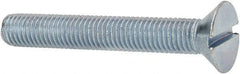 Value Collection - 1/4-28 UNF, 1-3/4" OAL Slotted Drive Machine Screw - Flat Head, Grade J82 Steel, Zinc-Plated Finish, Without Washer - Exact Industrial Supply