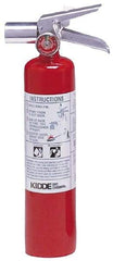 Kidde - 2.5 Lb, 2-B:C Rated, Halotron Fire Extinguisher - 3" Diam x 14.87" High, 100 psi, 10' Discharge in 9 sec, Steel Cylinder - Exact Industrial Supply