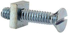Value Collection - #10-24 UNC, 1" OAL Slotted Drive Machine Screw - Flat Head, Grade 2 Steel, Zinc-Plated Finish, Without Washer - Exact Industrial Supply