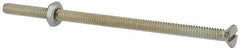Value Collection - #10-24 UNC, 4" OAL Slotted Drive Machine Screw - Flat Head, Grade 2 Steel, Zinc-Plated Finish, Without Washer - Exact Industrial Supply