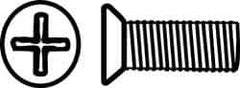 Value Collection - #5-40 UNC, 1/4" OAL Phillips Drive Machine Screw - Flat Head, Grade J82 Steel, Zinc-Plated Finish, Without Washer - Exact Industrial Supply
