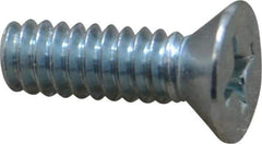 Value Collection - #10-24 UNC, 5/8" OAL Phillips Drive Machine Screw - Flat Head, Grade 2 Steel, Zinc-Plated Finish, Without Washer - Exact Industrial Supply
