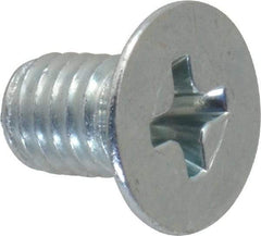 Value Collection - #10-32 UNF, 5/16" OAL Phillips Drive Machine Screw - Flat Head, Grade 2 Steel, Zinc-Plated Finish, Without Washer - Exact Industrial Supply