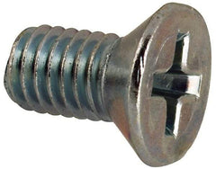 Value Collection - #10-32 UNF, 3/8" OAL Phillips Drive Machine Screw - Flat Head, Grade 2 Steel, Zinc-Plated Finish, Without Washer - Exact Industrial Supply