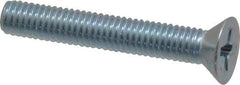 Value Collection - #10-32 UNF, 1-1/4" OAL Phillips Drive Machine Screw - Flat Head, Grade 2 Steel, Zinc-Plated Finish, Without Washer - Exact Industrial Supply
