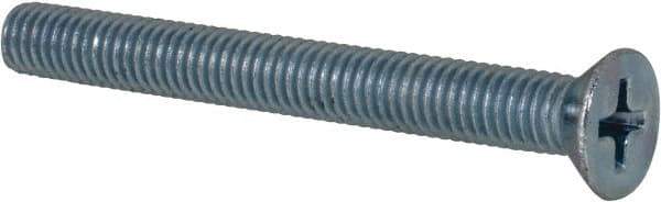 Value Collection - #10-32 UNF, 1-3/4" OAL Phillips Drive Machine Screw - Flat Head, Grade 2 Steel, Zinc-Plated Finish, Without Washer - Exact Industrial Supply