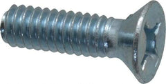 Value Collection - #12-24 UNC, 3/4" OAL Phillips Drive Machine Screw - Flat Head, Grade 2 Steel, Zinc-Plated Finish, Without Washer - Exact Industrial Supply
